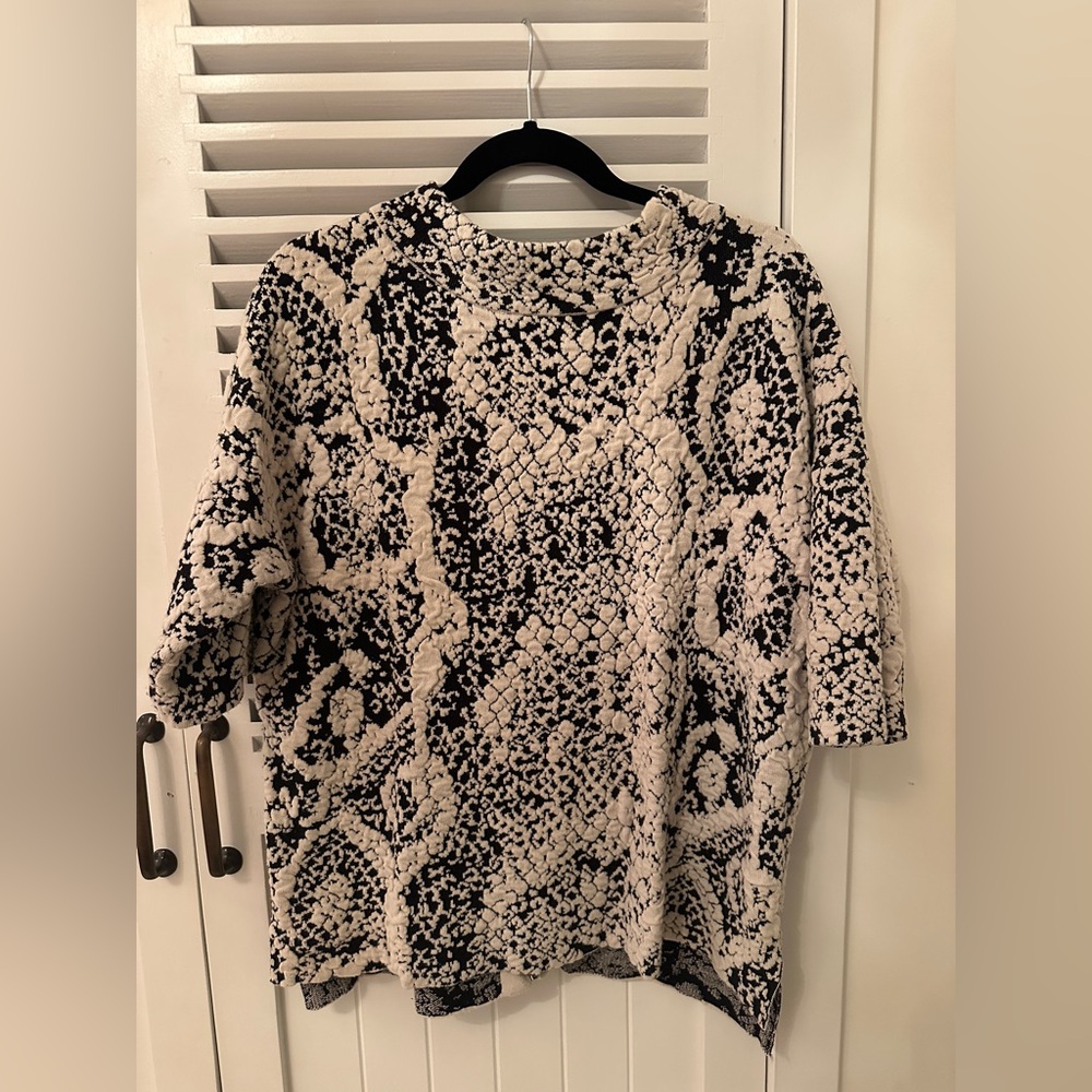 French Connection Black and White top